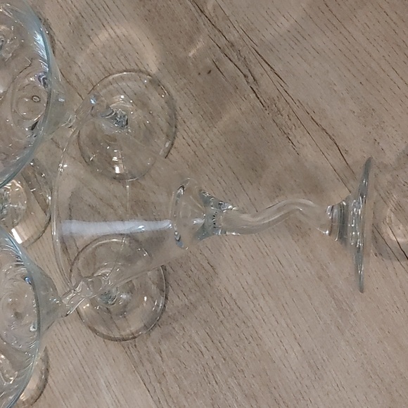 Vtg Libbey Z-Stem Clear Martini Cocktail Glasses Set of 6 Bent Zig-Zag Stem - Picture 2 of 3